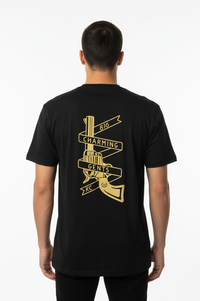 Black Pistola Tee Back Shot