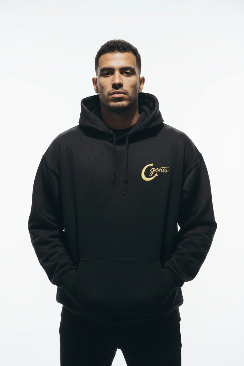 Pistola Hoodie Model - Front White Studio